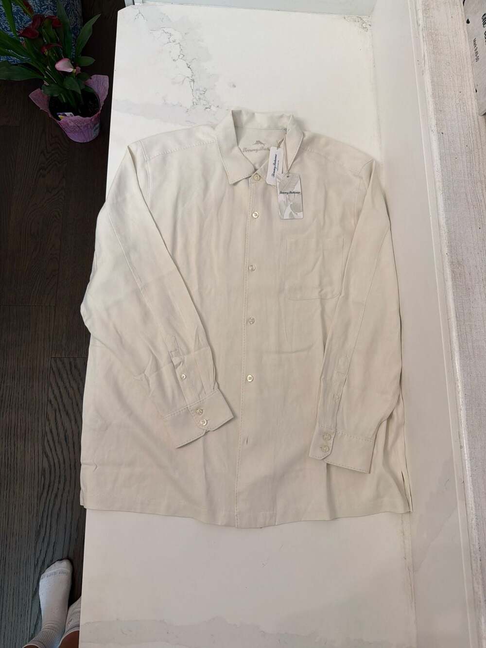 Tommy Bahama Catalina Twill L/S Shirt in Coconut